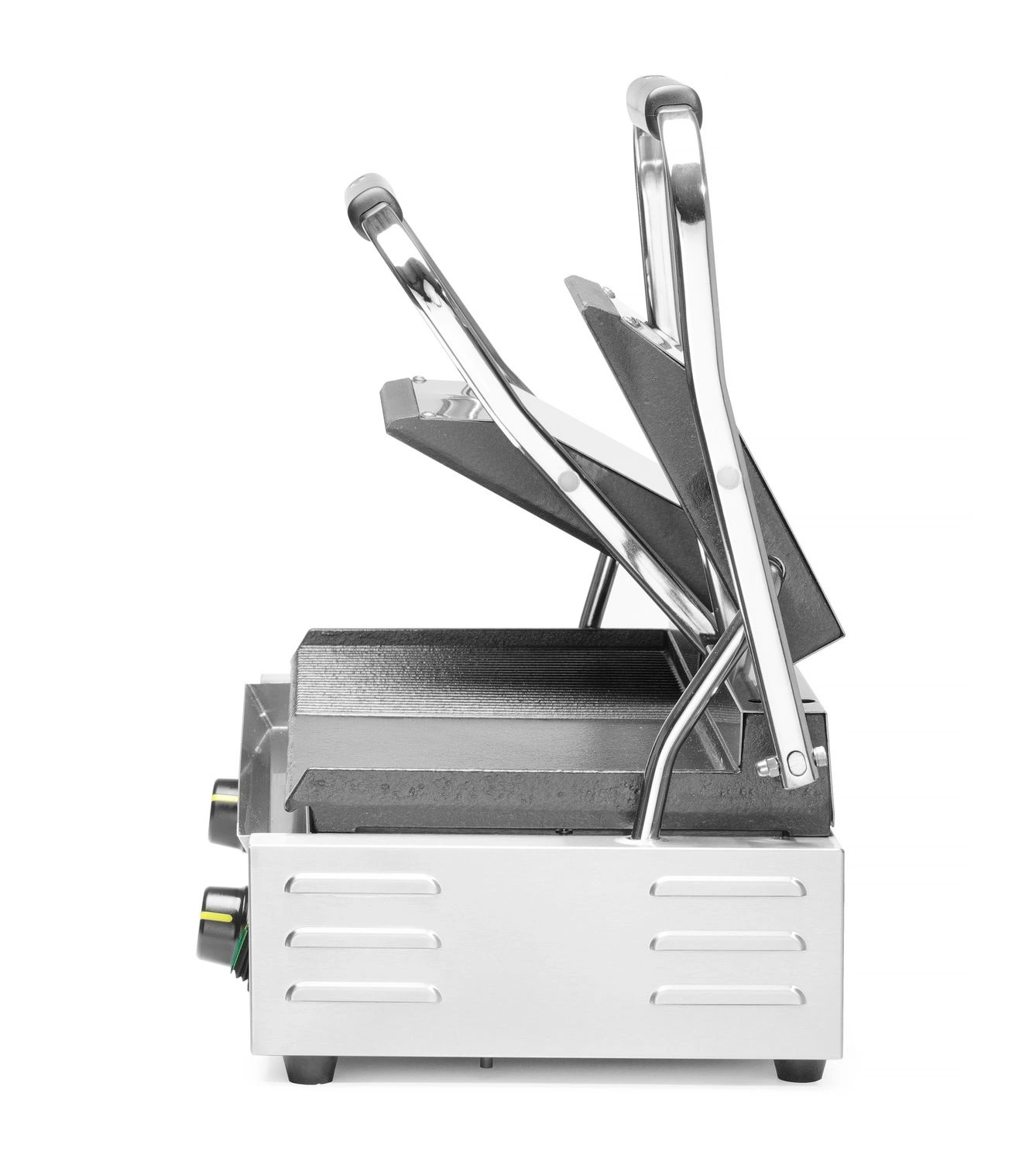 Grill kontaktowy podwójny, gładko-ryflowane płyty, 3.6 kW | HENDI 263907