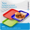 Taca fast food zielona, polipropylen, 40x30 cm, prostokątna | FORGAST FG12522