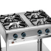 Kuchnia gastronomiczna gazowa 4-palnikowa z półką dolną, 23 kW | FORGAST FG09453