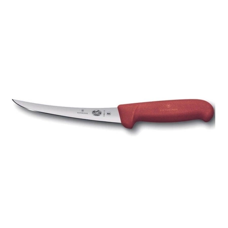 Nóż do trybowania czerwony FIBROX - dł. ostrza 15 cm | VICTORINOX 5.6601.15