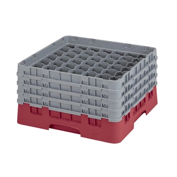 Kosz do szkła 49 przegródek - 50x50 cm, żurawinowy | CAMBRO 49S800/416