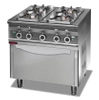 Kuchnia gastronomiczna gazowa 4-palnikowa z piekarnikiem ele. | KROMET 000.KG-4s/PE-1T