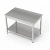 Stół roboczy centralny nierdzewny z półką 120x80x85 cm | FORGAST