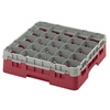 Kosz do szkła 25 przegródek - 50x50cm, żurawinowy | CAMBRO 25S418/416