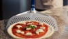 Łopata do pizzy prostokątna, perforowana z aluminium anodowanego | GI.METAL A-32RFX/180