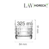 Szklanka do whiskey Glasgow 325 ml | LAV LH-GLA432KH