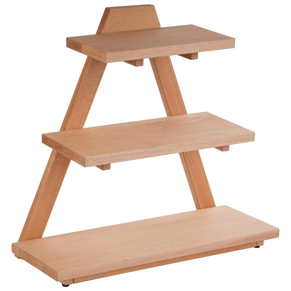 Stojak bufetowy TRIANGLE drewno, kolor klon, 53x21x55 cm | APS 13966