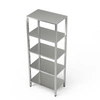 Regał nierdzewny 5-półkowy - 3 półki przestawne 60x50x180 cm | FORGAST