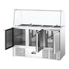 Stół chłodniczy sałatkowy 3-drzwiowy z  nadstawką | ROYAL CATERING 10012303