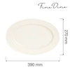 Półmisek owalny porcelanowy CREMA - 39x27 cm | FINE DINE 770672