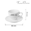 Filiżanka elegancka ze spodkiem porcelanowa BIANCO - 230 ml | FINE DINE 770160