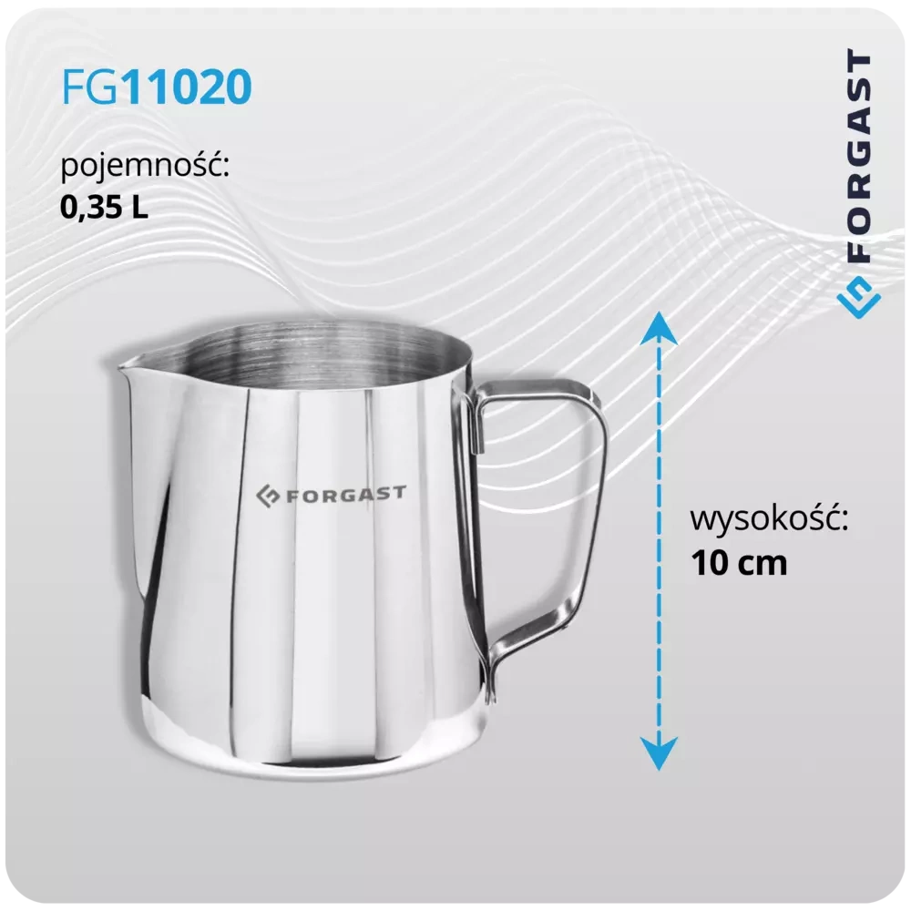 Dzbanek stalowy do spieniania mleka, 350 ml | FORGAST FG11020