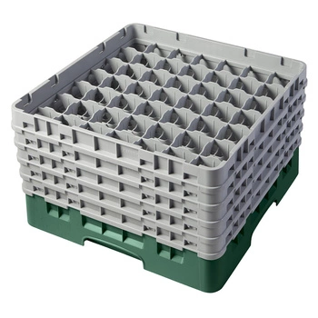 Kosz do szkła 49 przegródek - 50x50 cm, zielony | CAMBRO 49S958/119