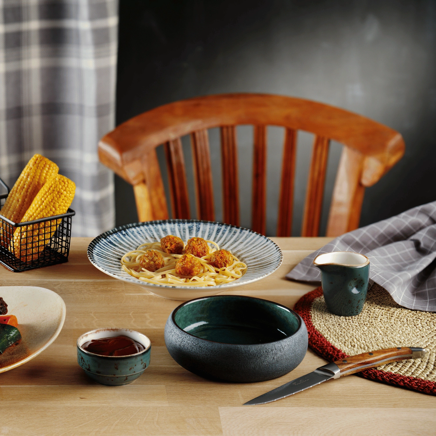 Miska Goro Brown Green, śr. 19 cm | FINE DINE 768723