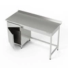 Stół roboczy nierdzewny z szafką i szufladą 220x60x85 cm | FORGAST