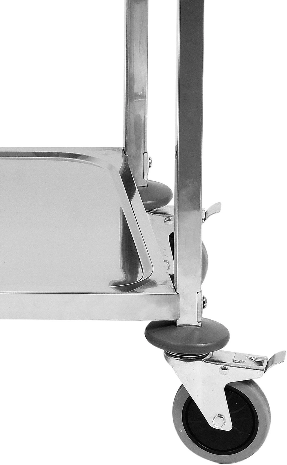 Wózek kelnerski nierdzewny 2-półkowy składany | YATO YG-09095