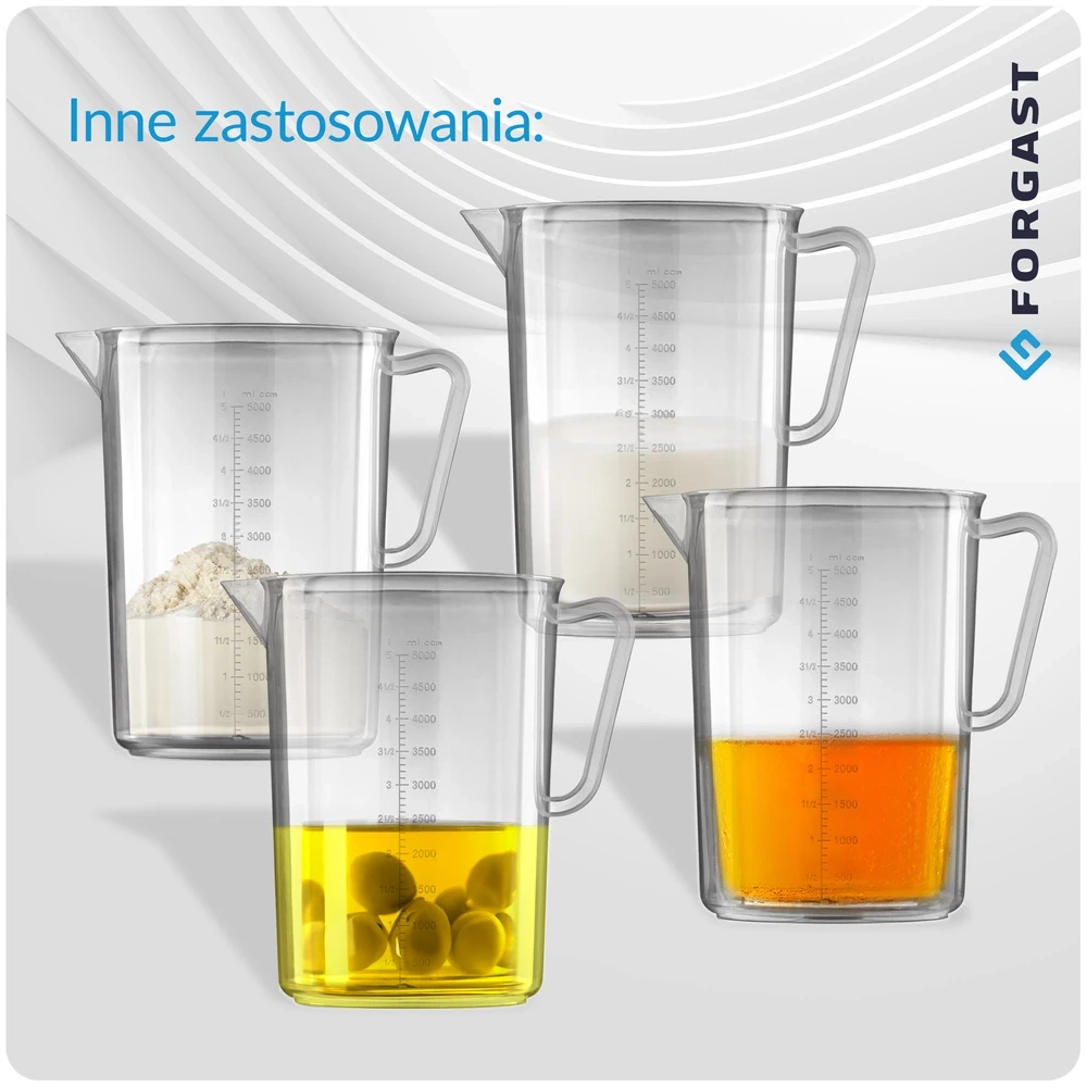 Dzbanek miarka z polipropylenu 5 l | FORGAST FG11559