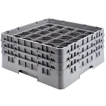 Kosz do szkła 36 przegródek - 50x50 cm, szary | CAMBRO 36S534/151