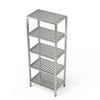 Regał nierdzewny 5-półkowy gretingowy 90x70x180 cm | FORGAST