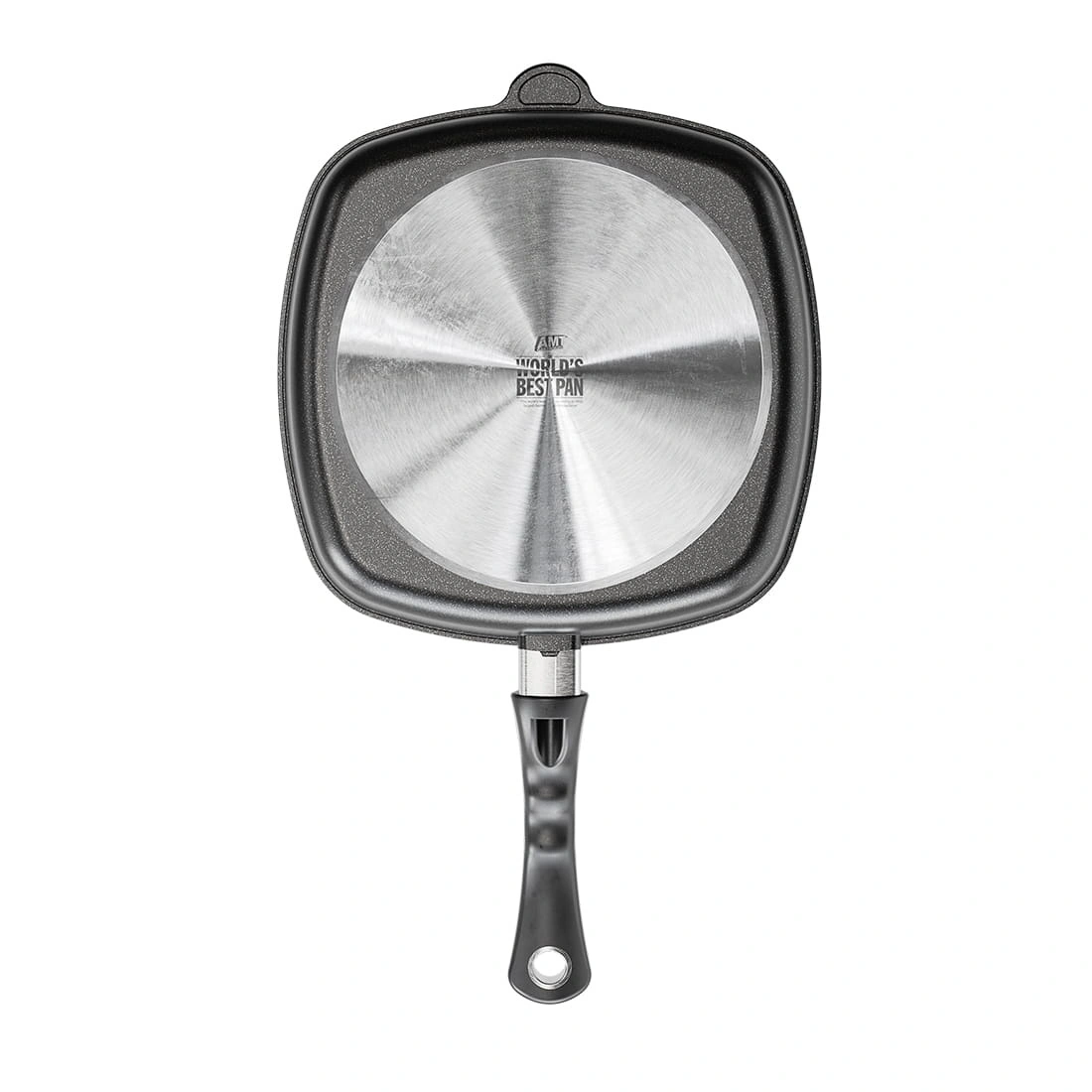 Patelnia grillowa do indukcji BBQ aluminiowa z powłoką nieprzywierającą, kwadratowa 28x28 cm | AMT I-E285 BBQ