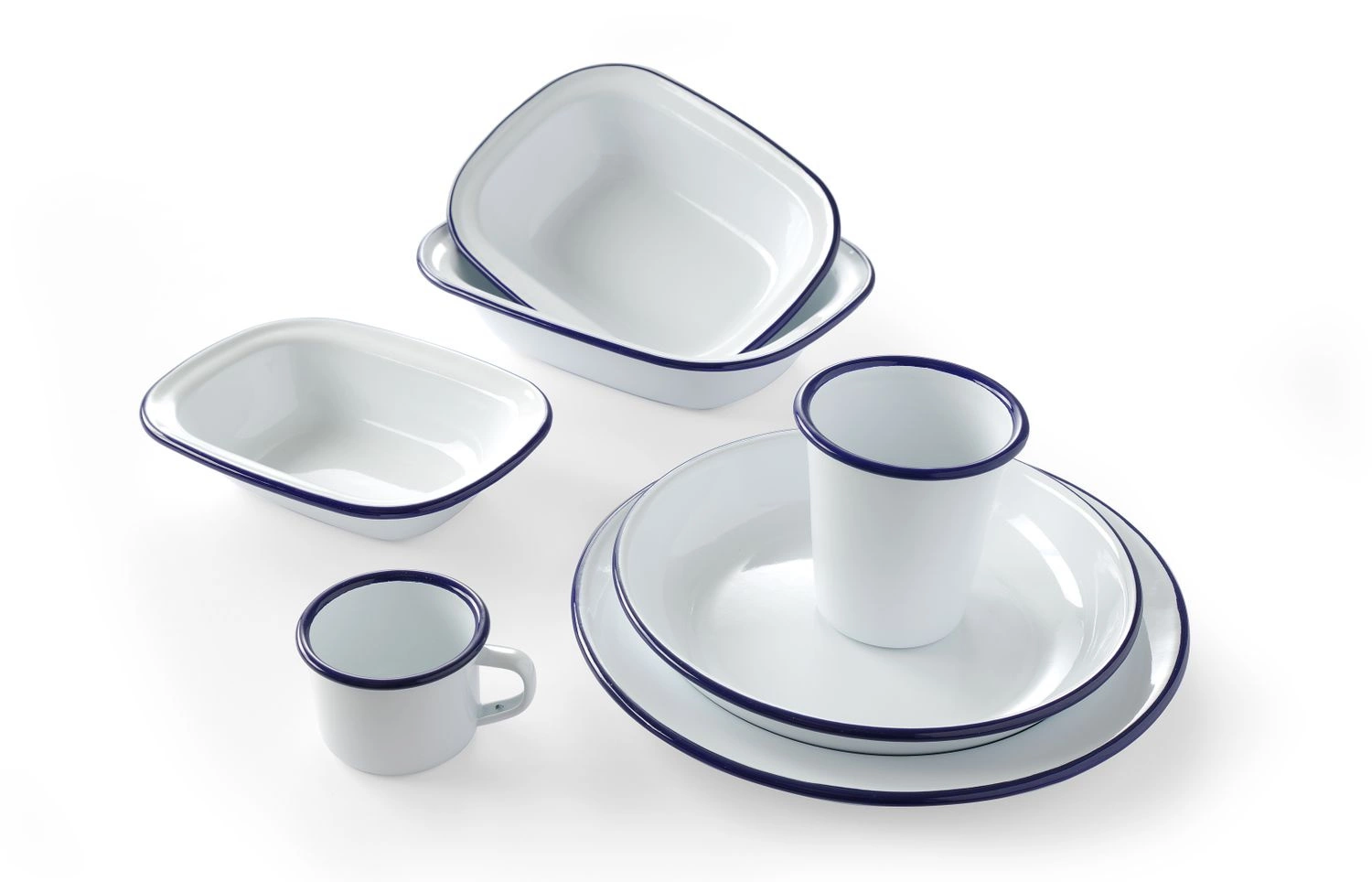 Talerz płytki emaliowany - śr. 20 cm | HENDI 621226