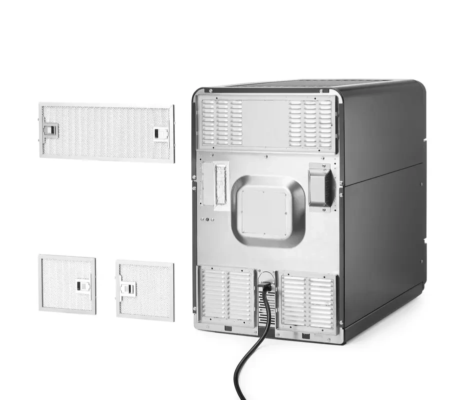 Piec konwekcyjno-mikrofalowy CombiTurbo , 18 L, czarny, 230V/3000 W | HENDI 281277