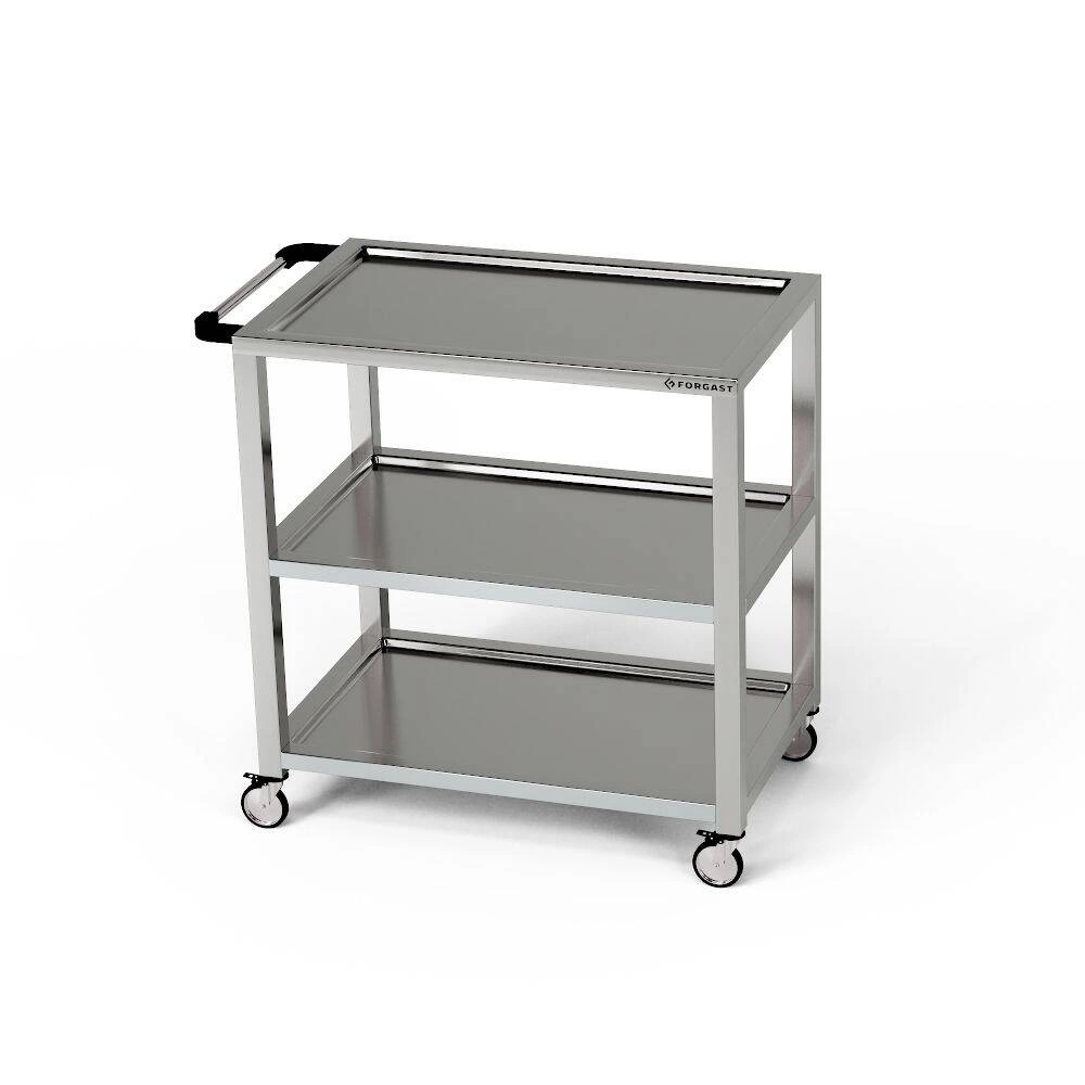 Wózek kelnerski nierdzewny 3-półkowy 120x60x85 cm | FORGAST