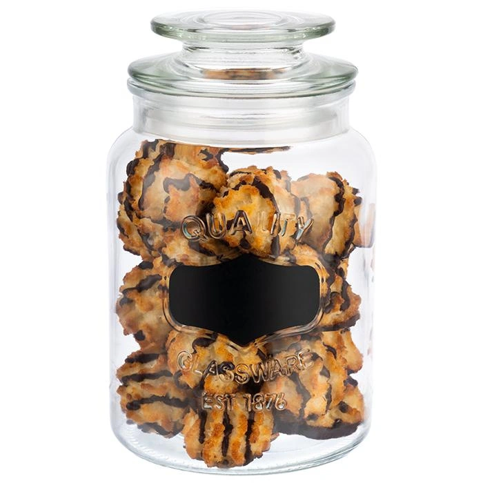 Słoik do przechowywania z tabliczką 11x18 cm, 1 l | APS 82265