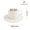 Filiżanka sztaplowana porcelanowa poj. 80 ml Line | FINE DINE 04ALM002559