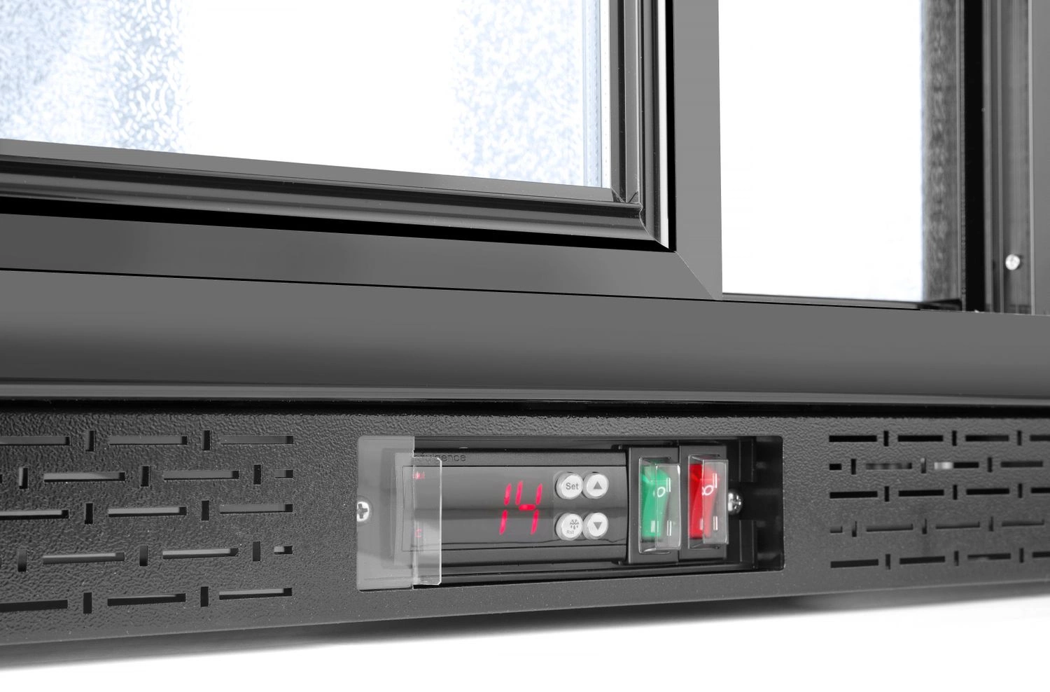 Lodówka barowa na napoje 2-drzwiowa 228 l, aluminium, czarna blacha | ARKTIC 233917