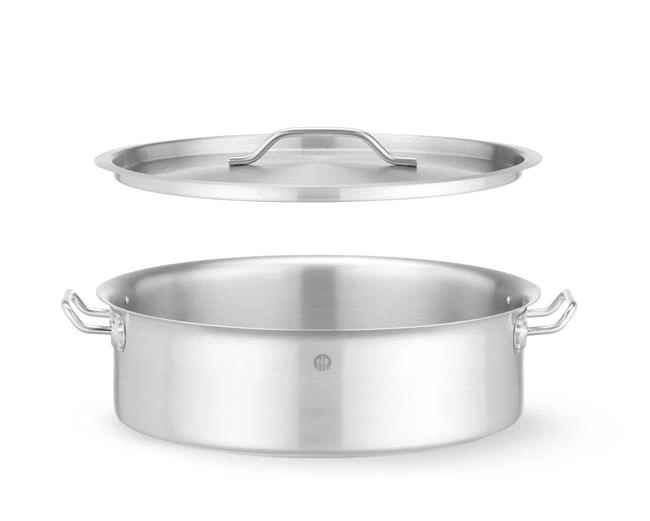 Garnek niski z pokrywką, ze stali nierdzewnej  - poj. 15.8 l | HENDI 836521