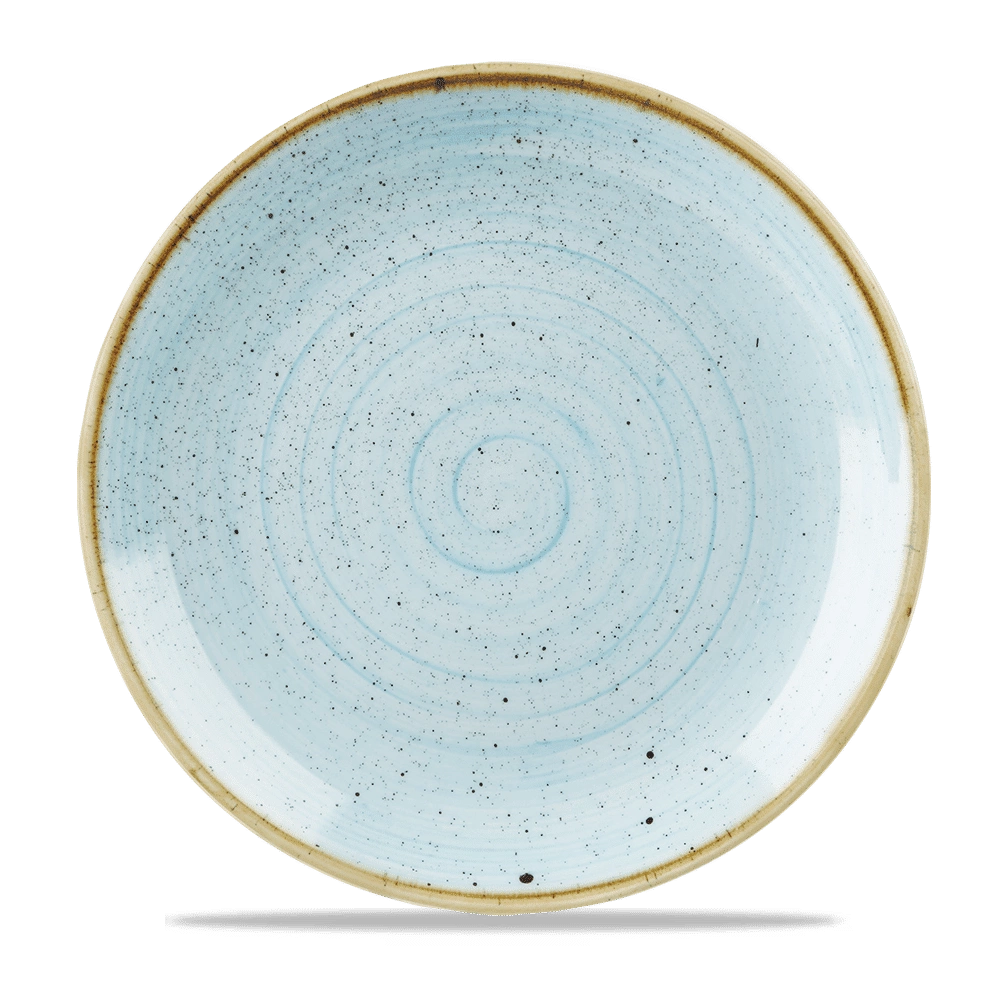 Talerz porcelanowy płytki Duck Egg Blue śr. 28,8 cm | FINE DINE SDESEV111