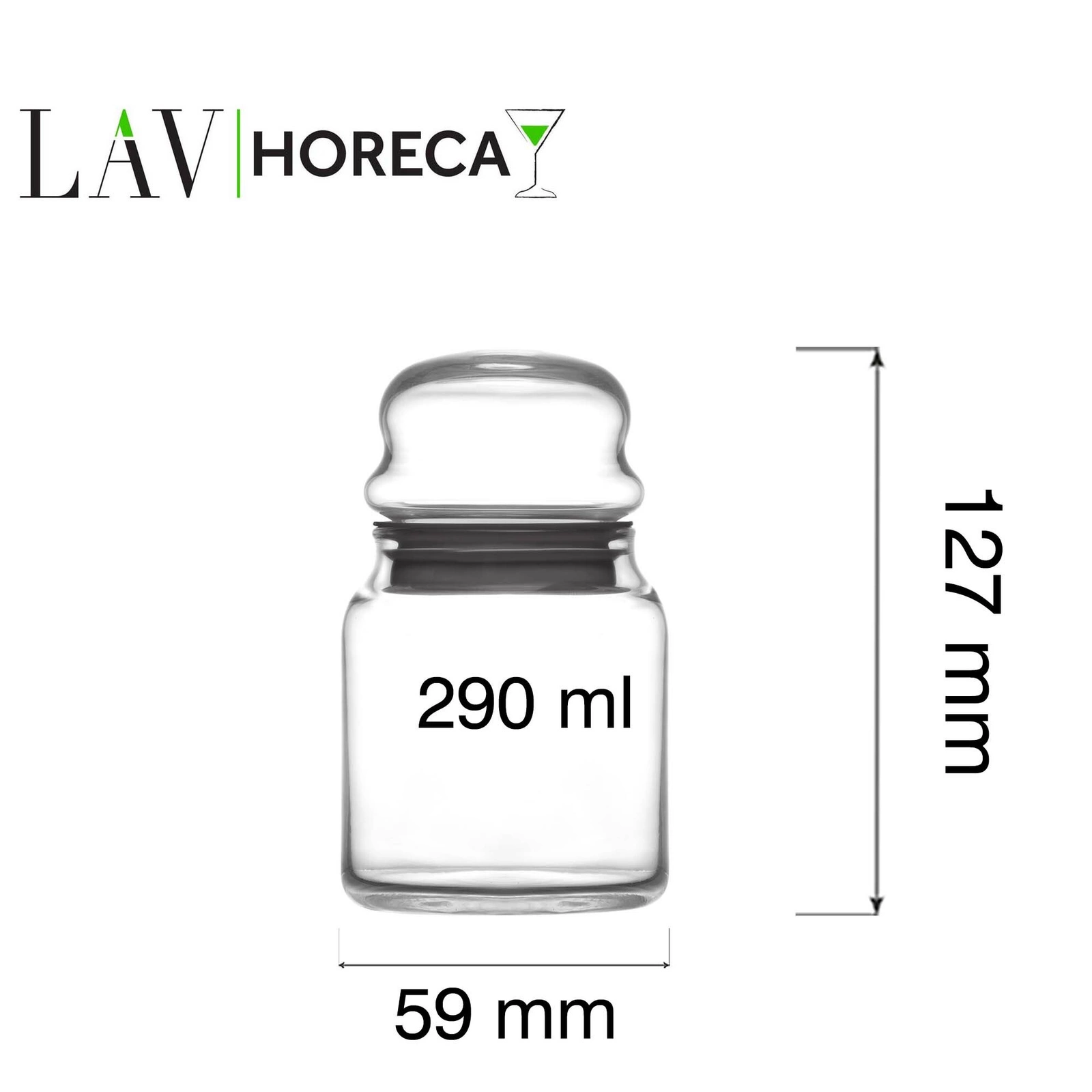 Słoik z pokrywką Phuket 290ml | LAV LH-PHU029 PK222KF