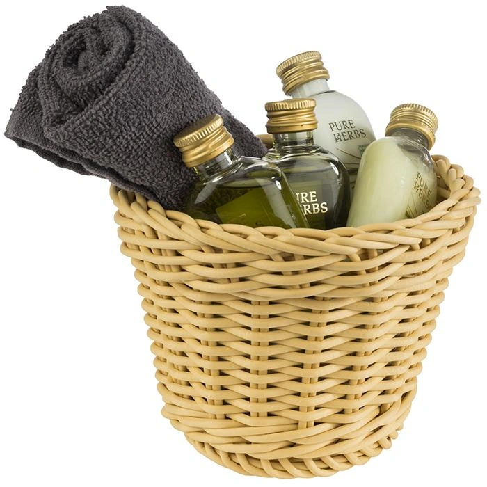 Koszyk z polipropylenu PROFI LINE, okrągły, jasny beż, 13x10 cm | APS 50606