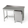 Stół roboczy nierdzewny z szafką i szufladą 180x60x85 cm | FORGAST