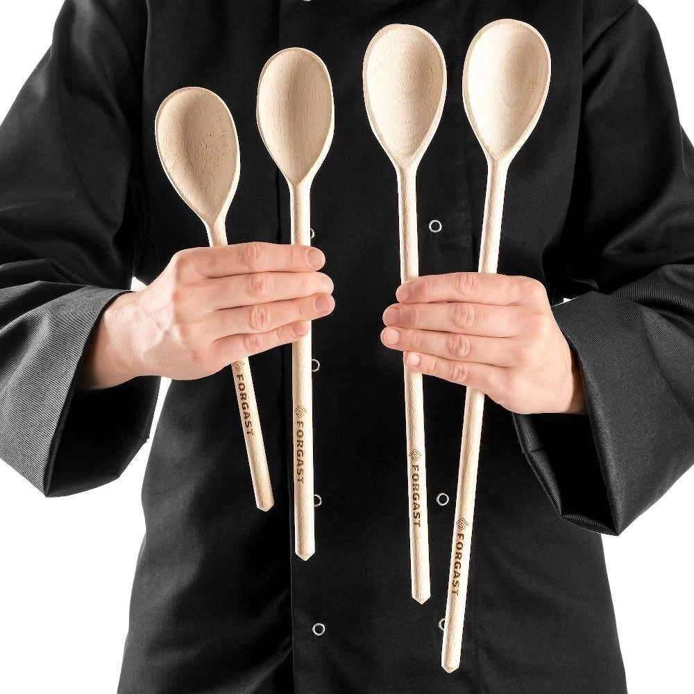 Łyżka drewniana szwedzka do patelni teflonowych, drewno, 45 cm | FORGAST FG12659