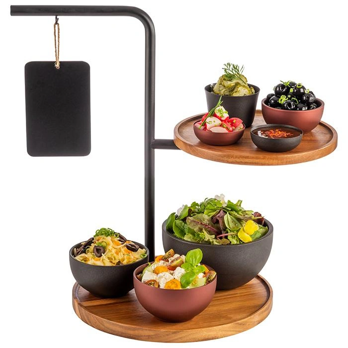 Etażerka bufetowa dwupoziomowa IRON, 47x30x44 cm | APS 30334