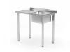 Stół ze zlewem 1-komorowym, 80x60x85 cm | HENDI 816769
