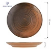 Talerz porcelanowy płytki Lykke Brown śr. 17 cm | PORLAND 04ALM005935