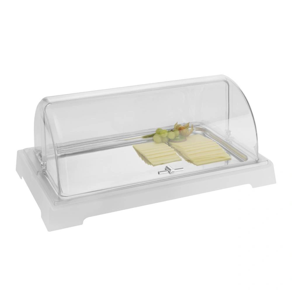 Witrynka bufetowa z wkładem chłodzącym, bez pokrywy TOP FRESH GN 1/1, biały, 58.5x36.5x6 cm | APS 11503