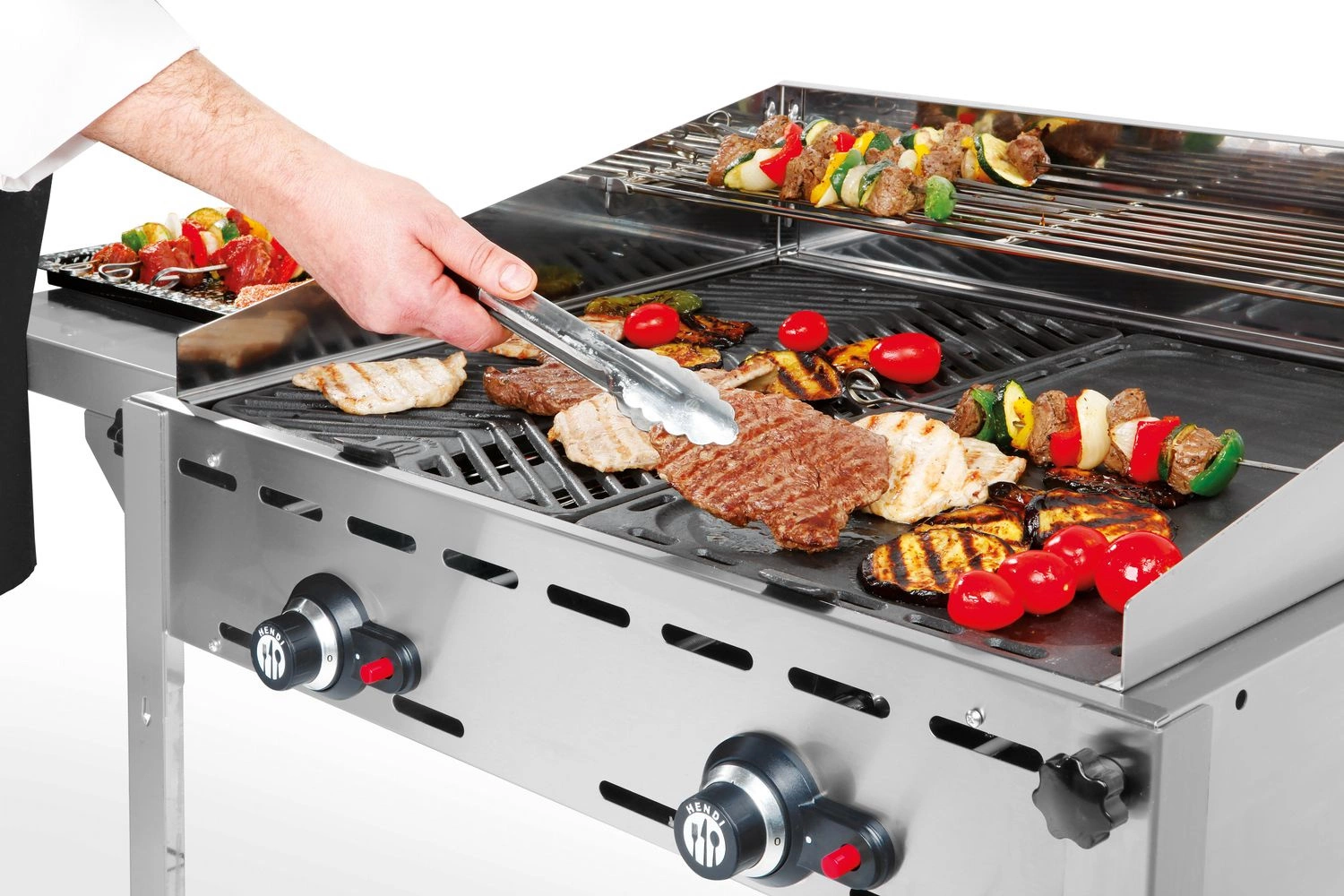 Grill gazowy Green Fire Profi Line 2-palnikowy, 11.6 kW | HENDI 149508