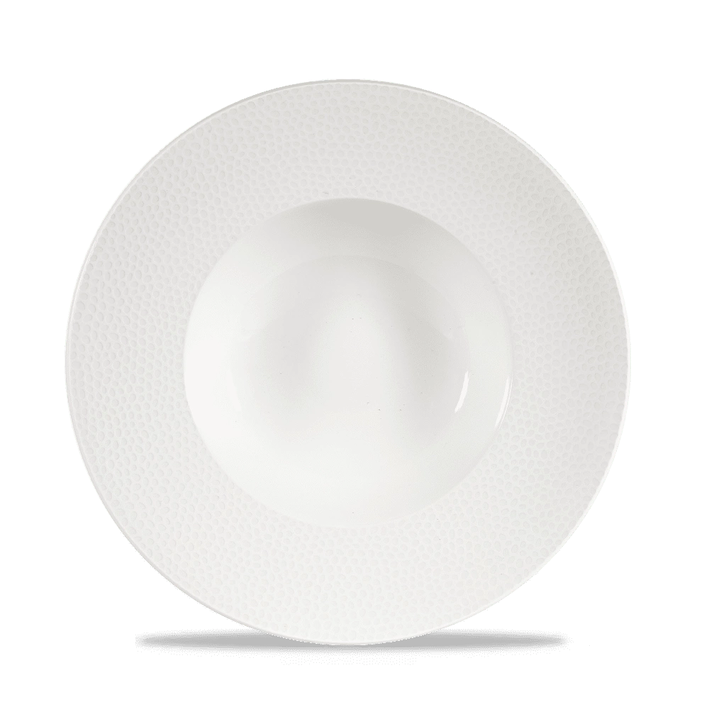 Talerz porcelanowy do pasty z szerokim rantem Isla śr. 24 cm | FINE DINE WHISIWBM1