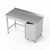 Stół roboczy nierdzewny z szafką 130x60x85 cm | FORGAST