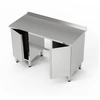 Stół roboczy nierdzewny z dwiema szafkami 270x60x85 cm | FORGAST