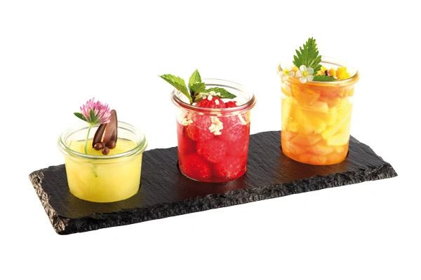 Płyta do prezentacji dań z łupku MORRA 28x10x0.9 cm | APS 987