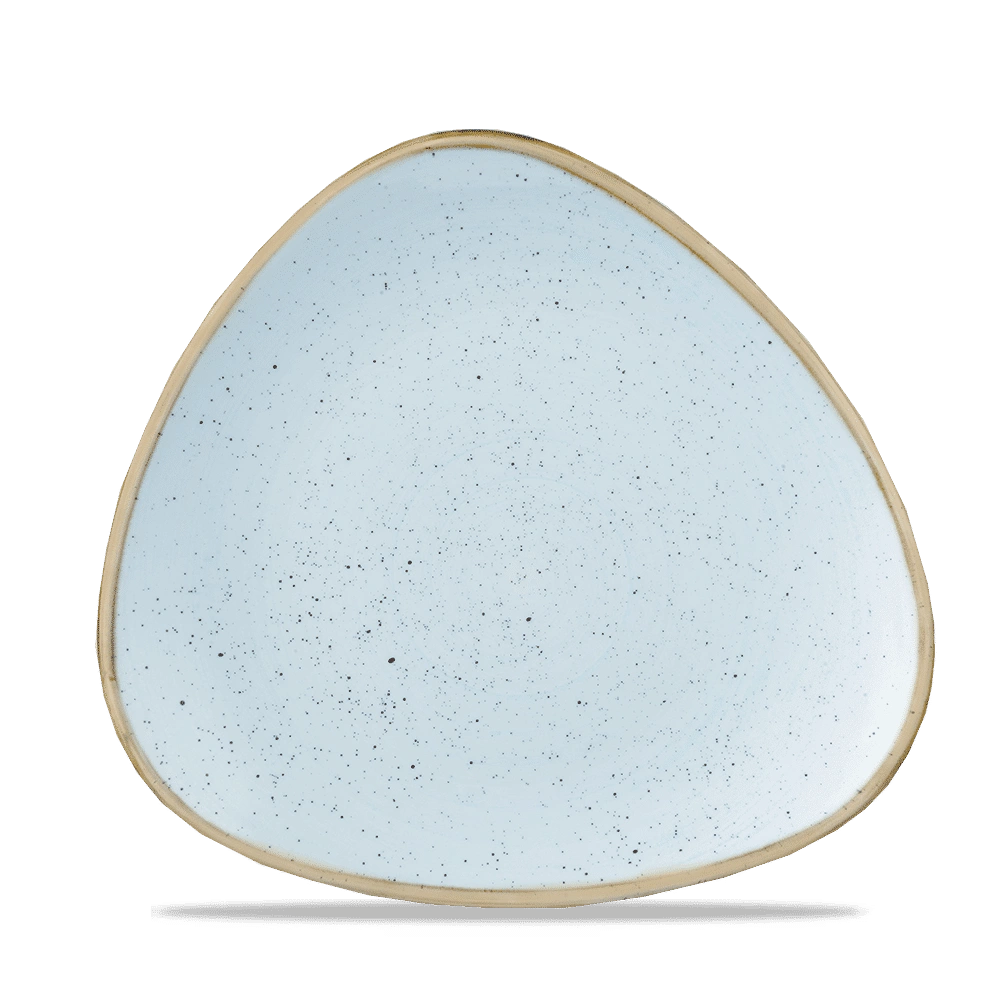 Talerz porcelanowy trójkątny Duck Egg Blue śr. 22.9 cm | FINE DINE SDESTR91