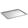 Taca SCHÖNER ESSEN, z ozdobnym rantem, ze stali nierdzewnej, 50x36x2 cm | APS 381