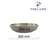 Miska płytka Stone 22 cm | PORLAND 04ALM003018
