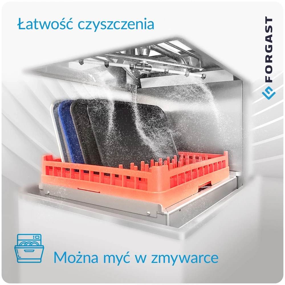 Taca fast food zielona, polipropylen, 45x35 cm, prostokątna | FORGAST FG12532