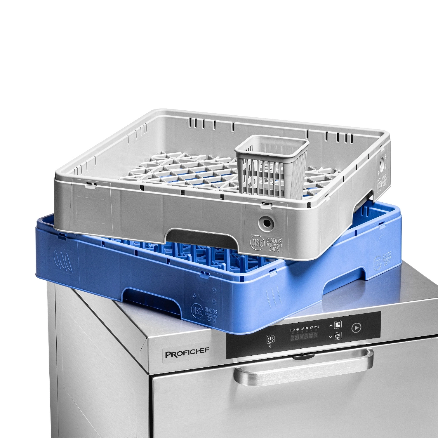 Zmywarka gastronomiczna uniwersalna do naczyń SMART, sterowanie elektroniczne, dozownik płynu myjącego, 3,25 kW, 230 V | PROFICHEF PCZ-04050